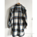 Ladies Casual Plaid Coat